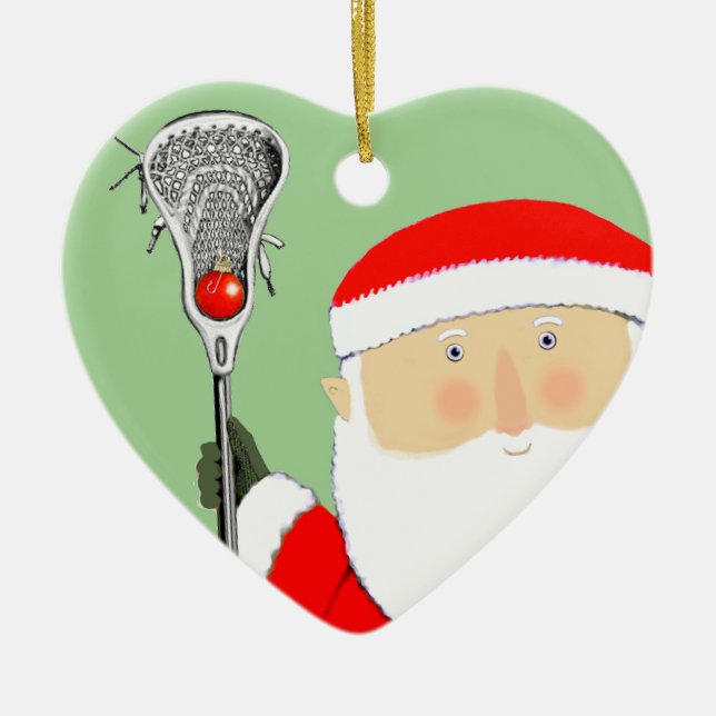 Lacrosse Christmas Collectible Keramik Ornament (Vorne)