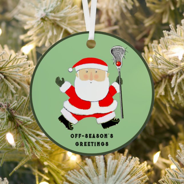 Lacrosse Christmas Collectible Ornament Aus Metall (InSitu)