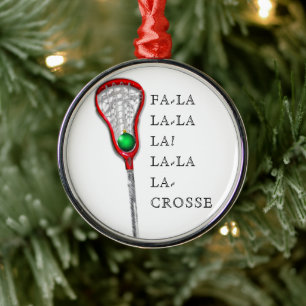 Lacrosse Christmas Collectible Silbernes Ornament