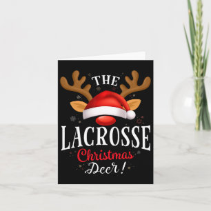 Lacrosse Christmas Deer Pjs Xmas Familie Matching Karte