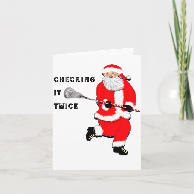 Lacrosse Christmas  Karte (Vorderseite)