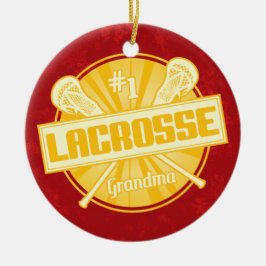 Lacrosse Christmas Ornament, #1 LAX Oma Keramikornament