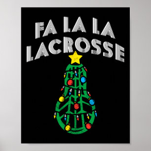 Lacrosse Christmas Pajamas Lacrosse Player Lover Poster