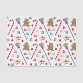 Lacrosse Christmas Pattern Tissue Paper Seidenpapier