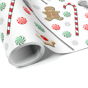 Lacrosse Christmas Wrapping Paper Geschenkpapier