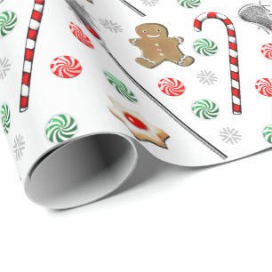 Lacrosse Christmas Wrapping Paper Geschenkpapier