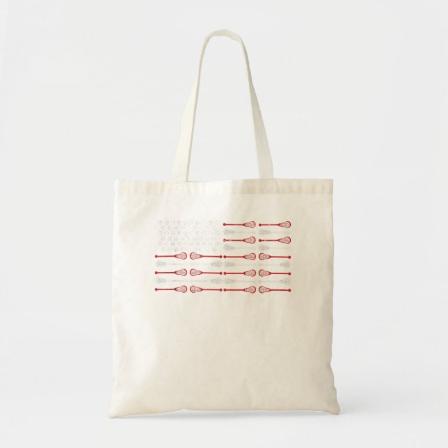 Lacrosse Coach Badass Job Titel US Flag Lacrosse F Tragetasche (Vorne)