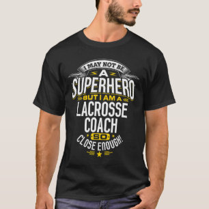 Lacrosse Coach Beruflicher Superheld T-Shirt