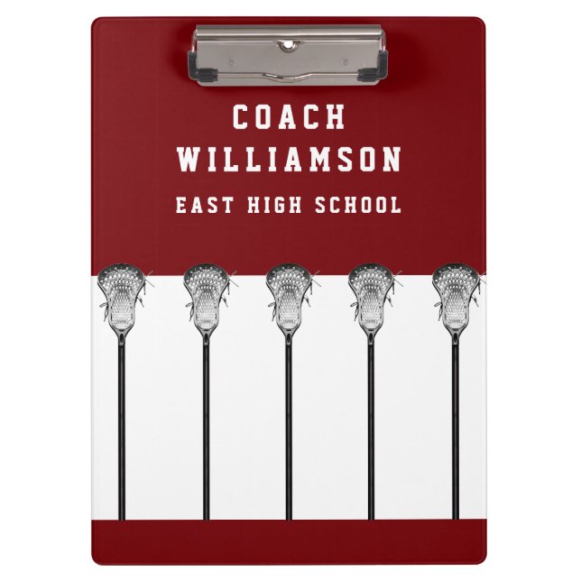 Lacrosse Coach Clipboard Klemmbrett (Vorderseite)