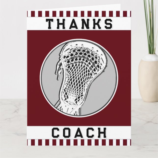 Lacrosse Coach Dankeskarte (Vorderseite)