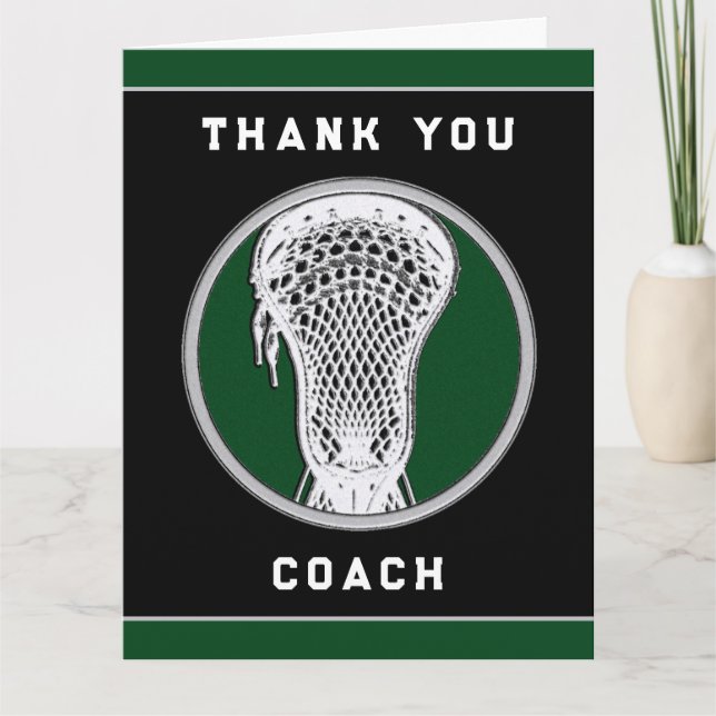 Lacrosse Coach Dankeskarte (Vorderseite)