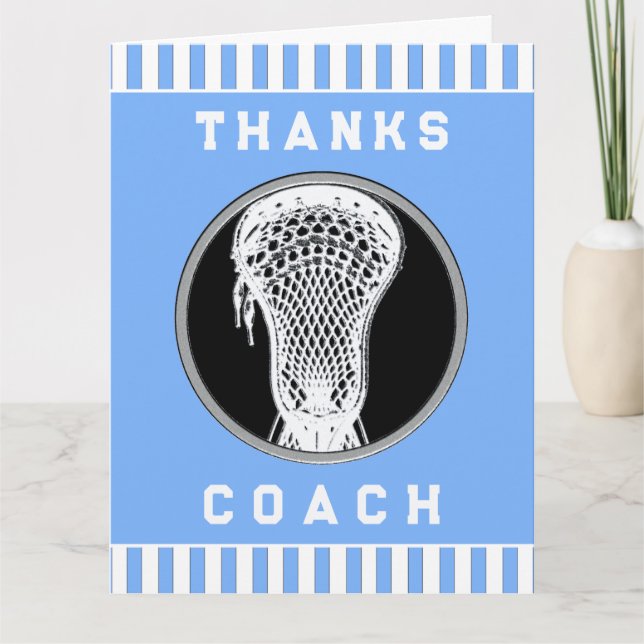 Lacrosse Coach Dankeskarte (Vorderseite)