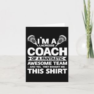 Lacrosse Coach eines Tastic-Teams Lacrosse Coach Karte