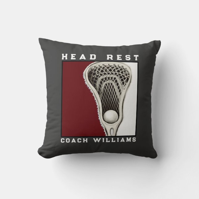 Lacrosse Coach-Geschenk Kissen (Vorderseite)