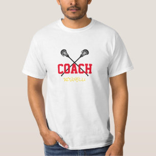Lacrosse Coach Individuelle Name Team Colors T - S T-Shirt