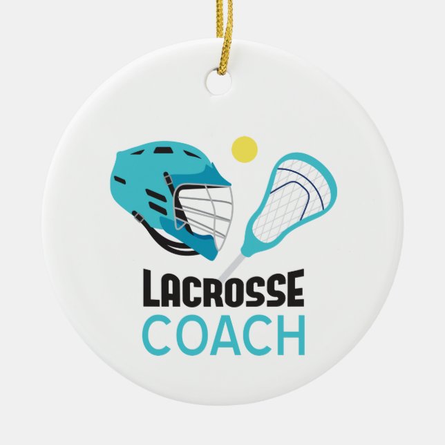 Lacrosse Coach Keramik Ornament (Vorne)