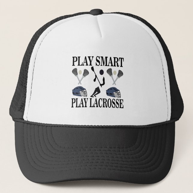 Lacrosse Coach Player Team Sports Truckerkappe (Vorderseite)