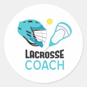 Lacrosse Coach Runder Aufkleber