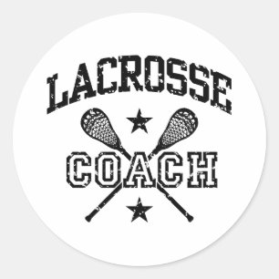 Lacrosse Coach Runder Aufkleber