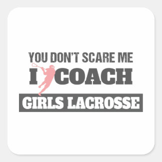 Lacrosse Coach Sie kümmern sich nicht darum, dass Quadratischer Aufkleber