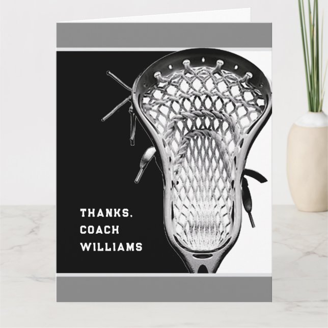 Lacrosse Coach Vielen Dank Dankeskarte (Vorderseite)