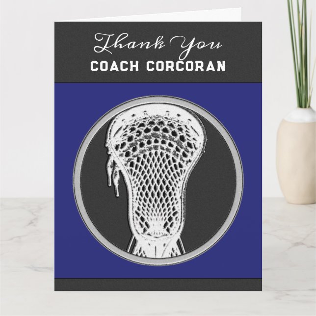 Lacrosse Coach Vielen Dank Karte (Vorderseite)