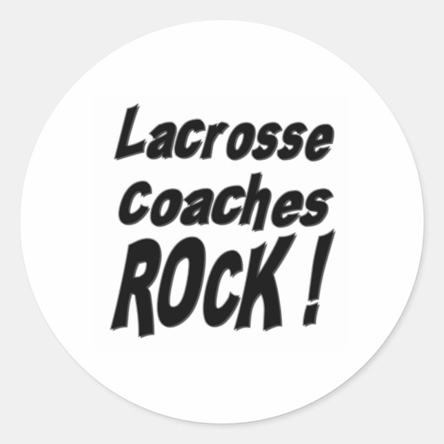 Lacrosse Coaches Rock! Aufkleber (Vorderseite)