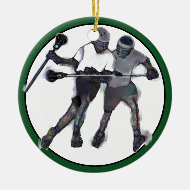 Lacrosse Collectible Keramik Ornament (Vorne)