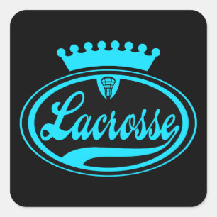 Lacrosse Crown Quadratischer Aufkleber