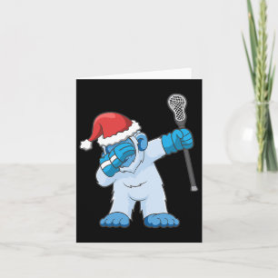 Lacrosse Dabbing Yeti Bigfoot Sasquatch Lax Christ Karte