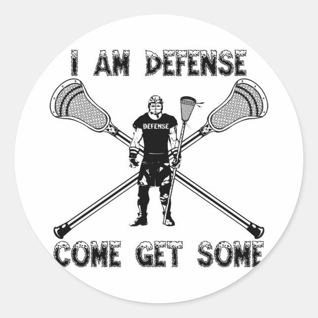 Lacrosse Defense Getsome Sticker (Vorderseite)