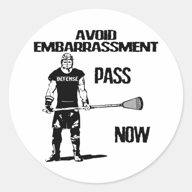 Lacrosse Defense Pass Sticker (Vorderseite)