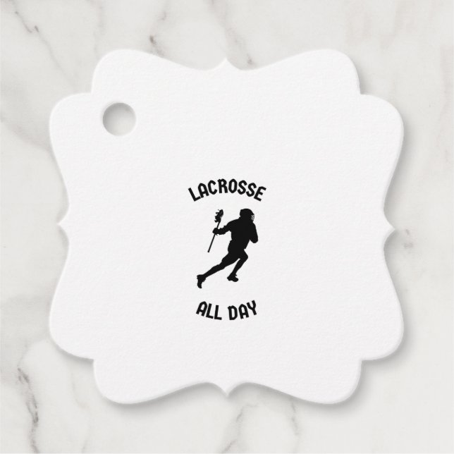 Lacrosse den ganzen Tag Geschenkanhänger (Vorderseite)