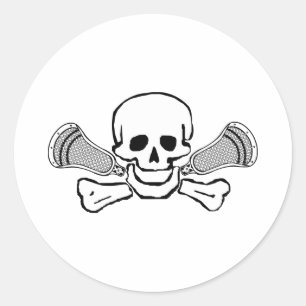 Lacrosse Designs Skull 2 Aufkleber