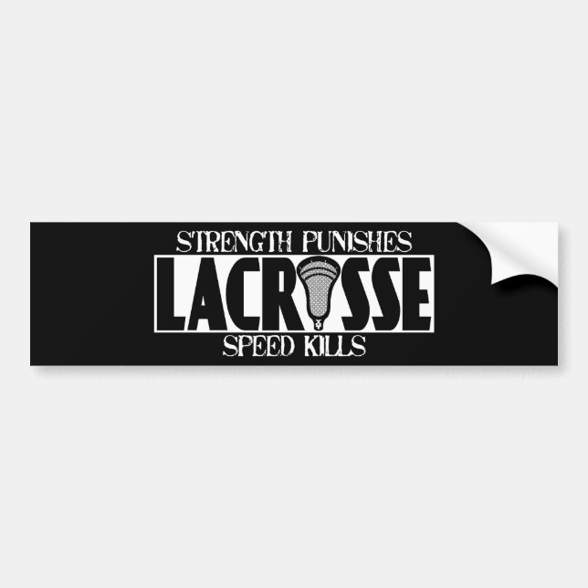 Lacrosse ein StrengthPunishes Autoaufkleber (Vorne)
