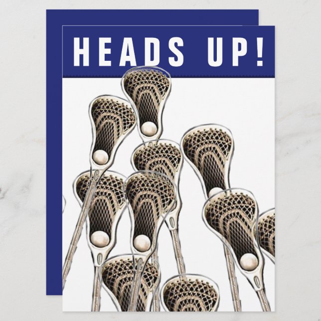 Lacrosse Einladung (Vorne/Hinten)