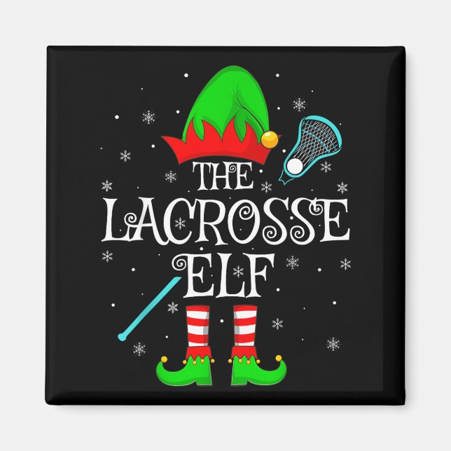 Lacrosse Elf Christmas Family Elf Squad Srts Playe Magnet (Vorne)
