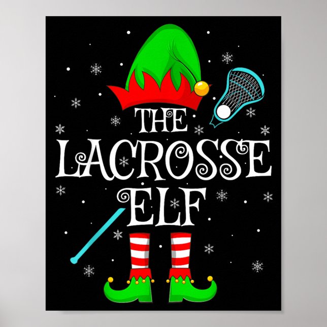 Lacrosse Elf Christmas Family Elf Squad Srts Playe Poster (Vorne)