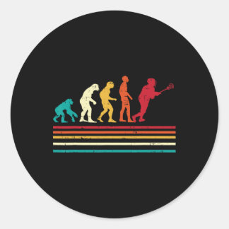 Lacrosse Evolution Retro Lax Player Goalie Men Wom Runder Aufkleber