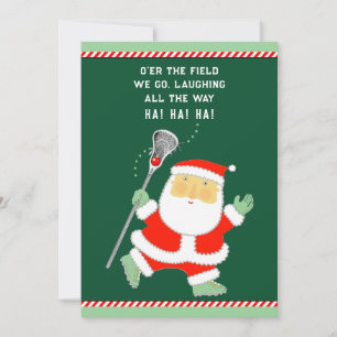 Lacrosse-Feiertags-Weihnachtskarten Feiertagskarte