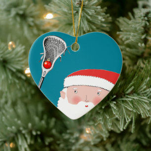 Lacrosse-Feiertagsgeschenk Keramik-Ornament Keramik Ornament