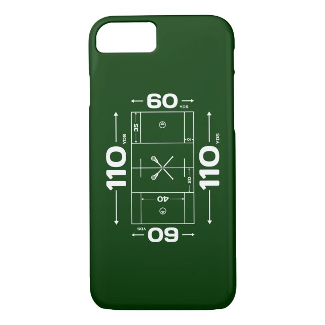 Lacrosse-Feld bemisst iPhone 7 Fall Case-Mate iPhone Hülle (Rückseite)