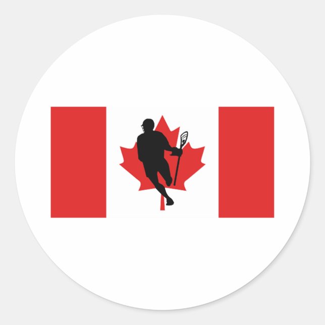 Lacrosse Flag IRockCanada Sticker (Vorderseite)