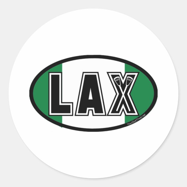 Lacrosse Flag Nigeria Sticker (Vorderseite)