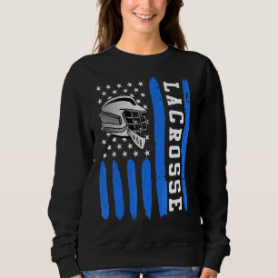Lacrosse Flag Us Lacrosse Player 1 Sweatshirt