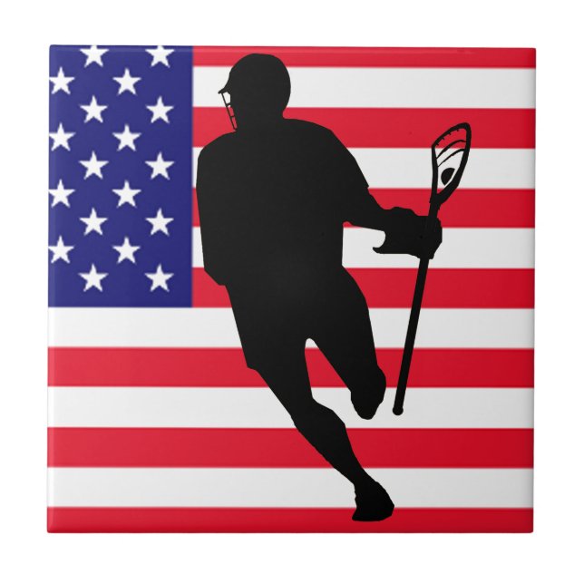 Lacrosse-Flagge IRock Amerika Fliese (Vorderseite)