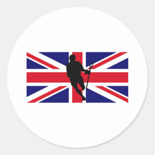 Lacrosse-Flagge IRock Großbritannien Aufkleber