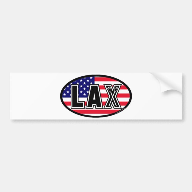 Lacrosse-Flaggen-Amerika-Autoaufkleber Autoaufkleber (Vorne)