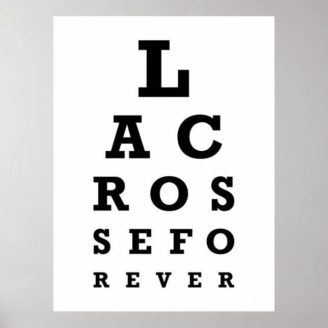 Lacrosse Forever Print - Groß Poster (Vorne)