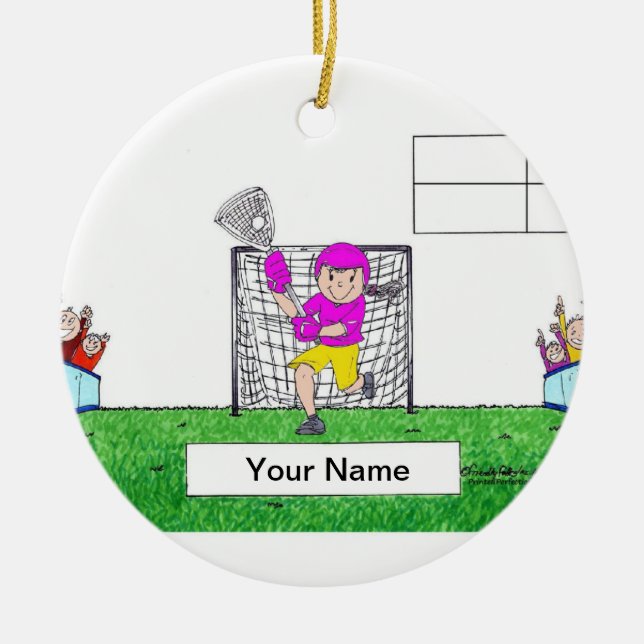 LaCrosse - Frauen Keramik Ornament (Vorne)